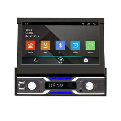 7'' Car Radio Retractable Screen Android 11 Car Multimedia Player GPS MP5