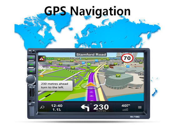 Gps 카 스테레오 Mp5 선수 7 컬러 버튼 역광 Fcc와 MP5 두배 Din 스테레오